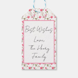 Pink magnolia Blume Geschenk-Tag, personalisieren Geschenkanhänger