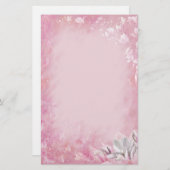 Pink Magnolia Briefpapier (Vorne/Hinten)