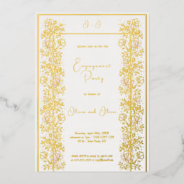 Pink Magnolia Engagement Party Folieneinladung