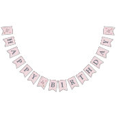 Pink Magnolia FIrst Birthday Wimpelkette (Alle)