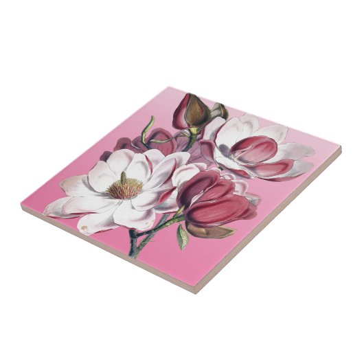 Pink Magnolia Fliese (Seite)