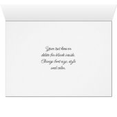 Pink Magnolia Flowers Blue Sky Note Card (Innenansicht Horizontal (Unten))