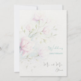 Pink Magnolia Hochzeitstag Einladung