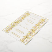 Pink Magnolia Hochzeitstag Folieneinladung (Gedreht)