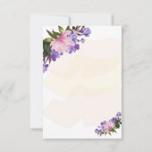 Pink Magnolia Lavender Floral Save the Date Einladung (Rückseite)