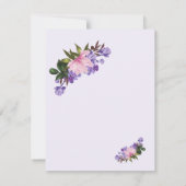 Pink Magnolia Lavender Floral Save the Date Einladung (Rückseite)