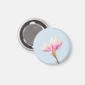 Pink Magnolia Magnet (Vorderseite/Rückseite)