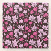 Pink Magnolia Pattern Untersetzer (Vorderseite)