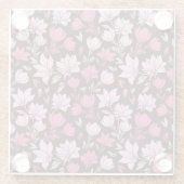 Pink Magnolia Pattern Untersetzer (Rückseite)