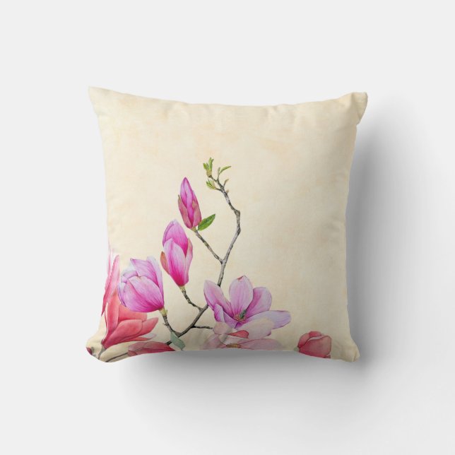 Pink Magnolia Scatter Cushion Kissen (Vorderseite)