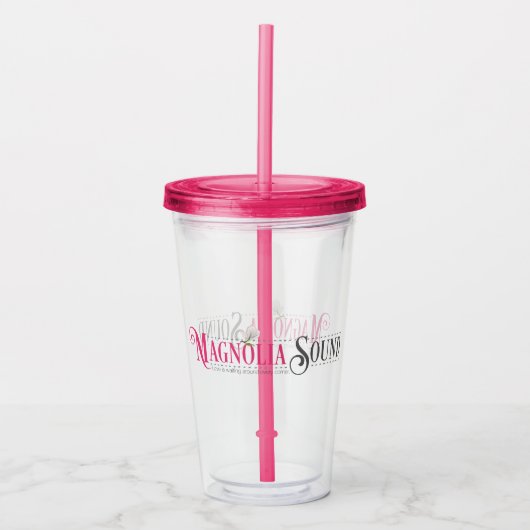 Pink Magnolia Sound Tumbler Acryltrinkbecher (Vorderseite)