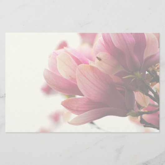 Pink Magnolia Stationery Briefpapier (Vorderseite)