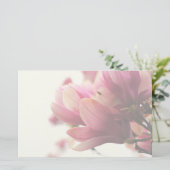 Pink Magnolia Stationery Briefpapier (Stehend Vorderseite)