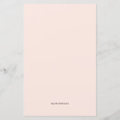 Pink Magnolia und Hydrangea Baby Blessing Einladun (Rückseite)