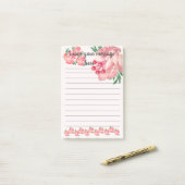 Pink Magnolia Verlasse Ihre Post-It-Notizen Post-it Klebezettel (Auf Schreibtisch)