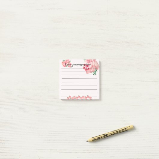 Pink Magnolia Verlasse Ihre Post-It-Notizen Post-it Klebezettel (Auf Schreibtisch)