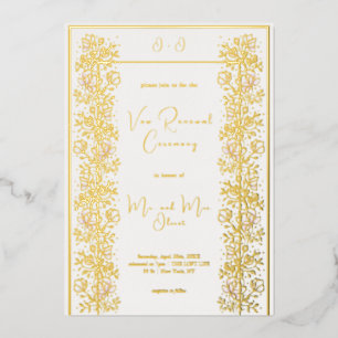 Pink Magnolia Vow Renewal Folieneinladung