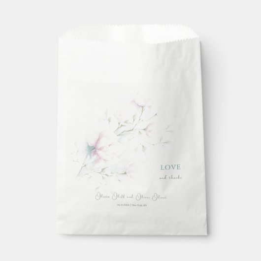 Pink Magnolia Wedding Geschenktütchen (Vorderseite)