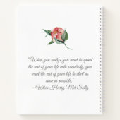 Pink Magnolia Wedding Planner Notebook Notizblock (Rückseite)