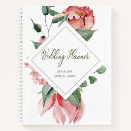 Pink Magnolia Wedding Planner Notebook Notizblock