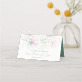 Pink Magnolia Wedding Platzkarte (Vorderseite)