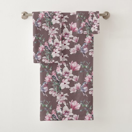 Pink Magnolias Badhandtuch Set (Insitu)