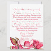 Pink Magnolias Ladys Wedding Basket Sign (Vorderseite)
