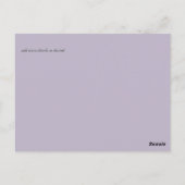 Pink Magnolias Lilac Eukalyptus Wedding Rett Dates Postkarte (Rückseite)