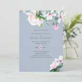 Pink Magnolias Sage Eukalyptus Dusty Blue Wedding (Stehend Vorderseite)