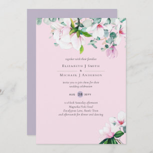 Pink Magnolias Sage Eukalyptus Lavender Wedding