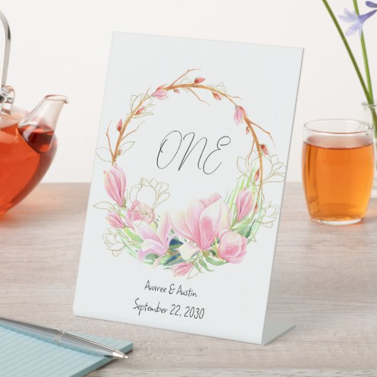 Pink Magnolias Sockelschild (In Situ)