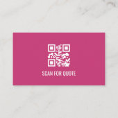 Pink Maid House Cleaning Service QR-Code Visitenkarte (Rückseite)