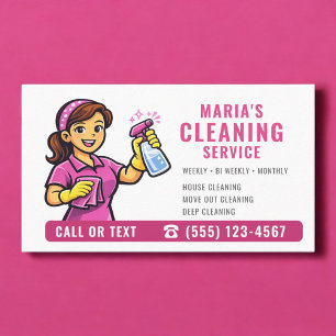 Pink Maid House Cleaning Service Visitenkarte