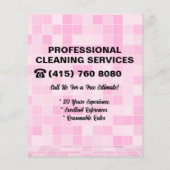 Pink Maid Janitorial Lady House Cleaning Service Flyer (Hinten)