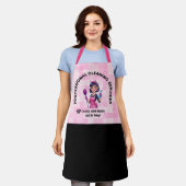 Pink Maid Janitorial Lady House Cleaning Service Schürze (Getragen)