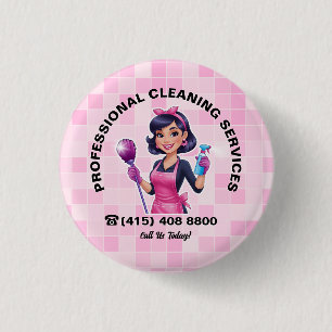 Pink Maid Reinigungsdienst Button