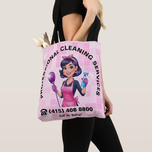 Pink Maid Reinigungsservice Tasche (Von Nahem)