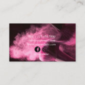Pink Make-up-Visitenkarte Visitenkarte (Rückseite)