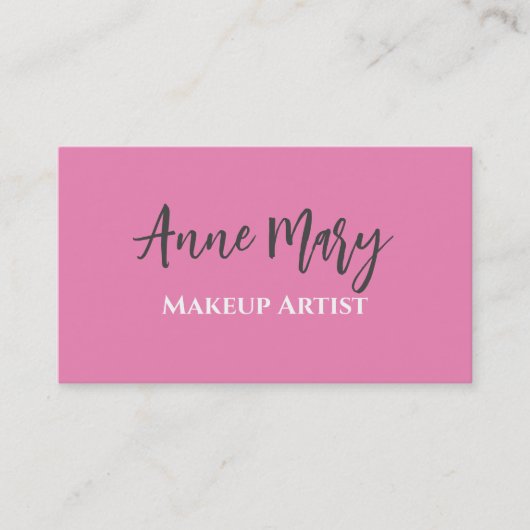 Pink Makeup Artist Beauty Friseur Salon Custom Col Visitenkarte (Vorderseite)