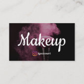 Pink Makeup Artist Visitenkarte (Rückseite)
