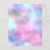 Pink Makeup Beauty Salon Rose Holograph Ombre Flyer (Hinten)