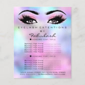 Pink Makeup Beauty Salon Rose Holograph Ombre Flyer (Vorne)