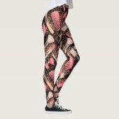 Pink Makeup Cosmetics Pattern Glitter Leggings (Rechts)