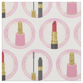 Pink Makeup Kosmetik Muster Kosmetologie Stoff
