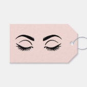 Pink Makeup Lashes & Brows Beauty Geschenkanhänger (Vorderseite (Horizontal))