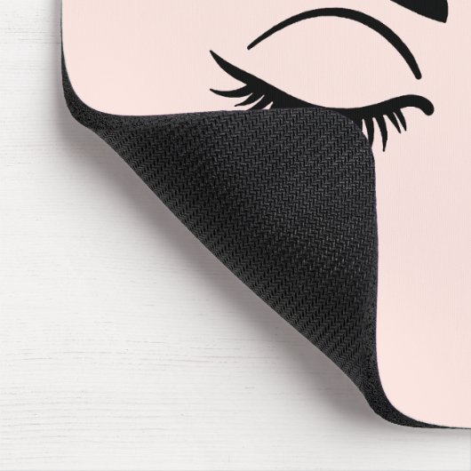 Pink Makeup Lashes & Brows Beauty Mousepad (Ecke)