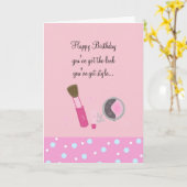 Pink Makeup Sie haben Stil Karte (Gelbe Blume)