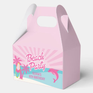 Pink Malibu Beach Geburtstag Geschenkschachtel