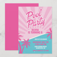 Pink Malibu Pool Party Geburtstag