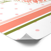 Pink Mama & Baby Bird Monogram Kids Wall Art Poste Poster (Ecke)